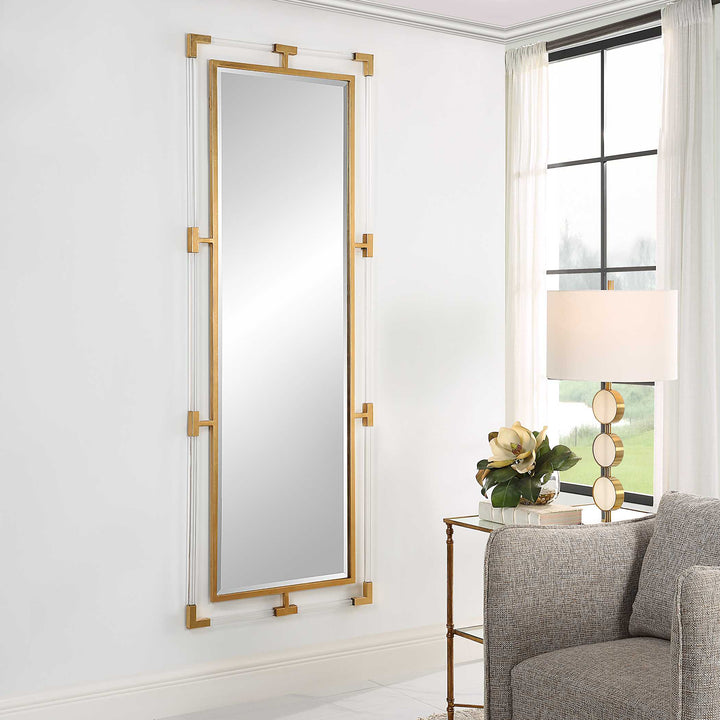 American Home Furniture Uttermost Balkan Gold Tall Mirror