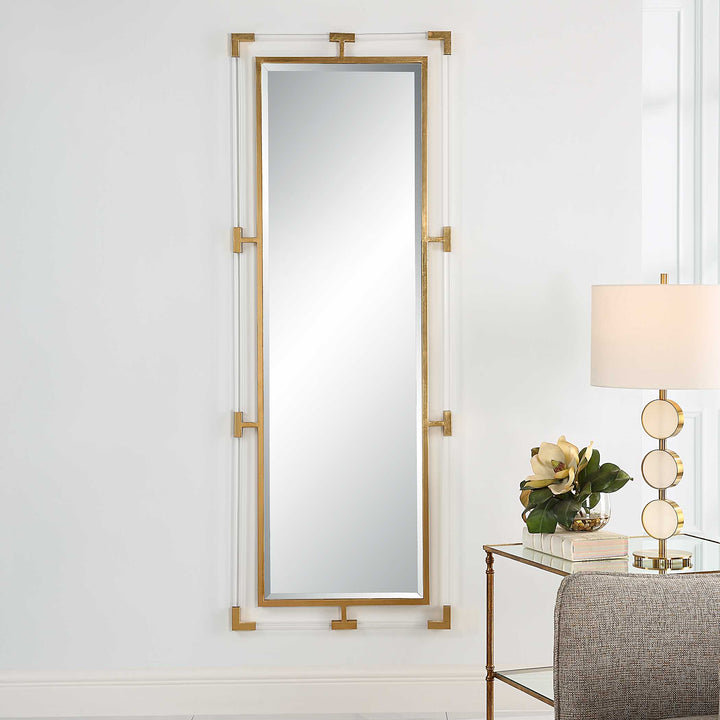American Home Furniture Uttermost Balkan Gold Tall Mirror