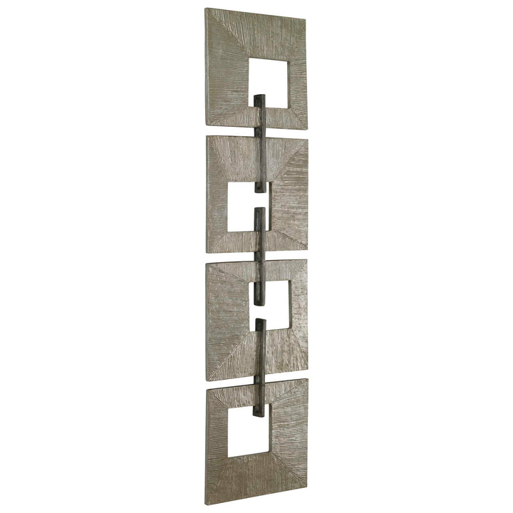 American Home Furniture Uttermost Linked Champagne Metal Wall Decor