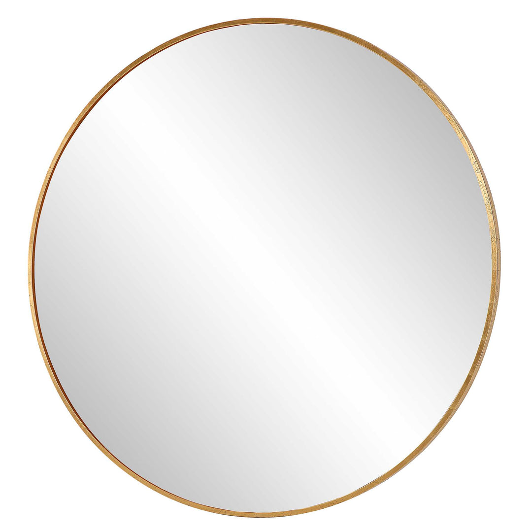 American Home Furniture Uttermost Junius Large Gold Round Mirror