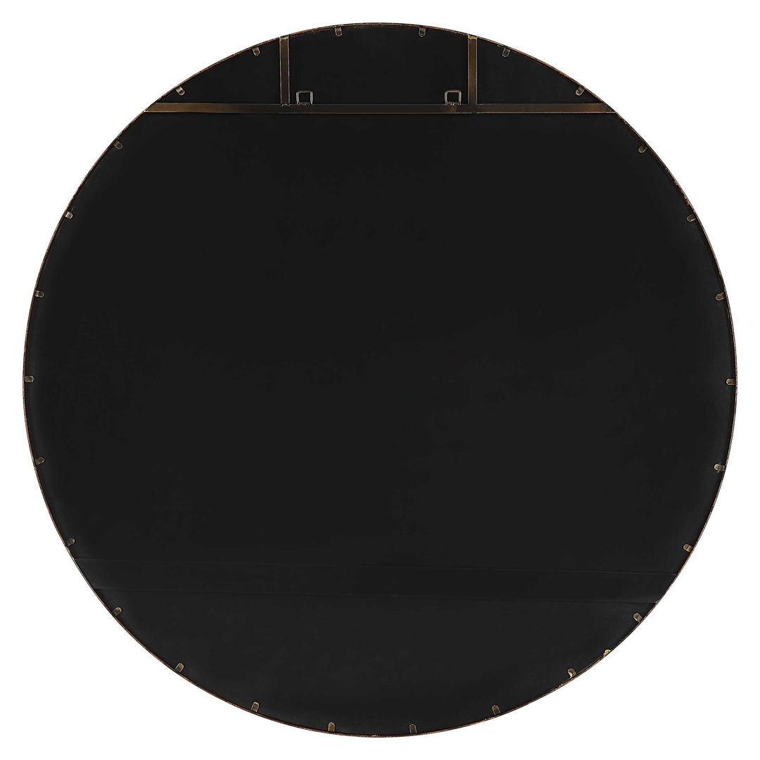 American Home Furniture Uttermost Junius Large Gold Round Mirror