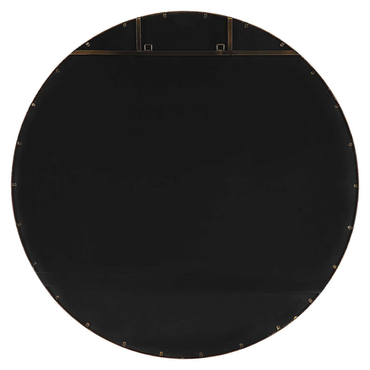 American Home Furniture Uttermost Junius Large Gold Round Mirror