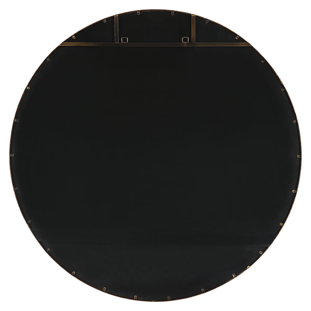 American Home Furniture Uttermost Junius Large Gold Round Mirror