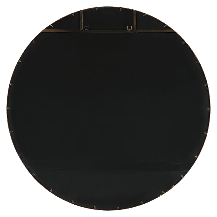 American Home Furniture Uttermost Junius Large Gold Round Mirror