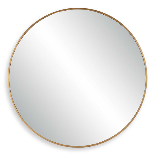 American Home Furniture Uttermost Junius Large Gold Round Mirror
