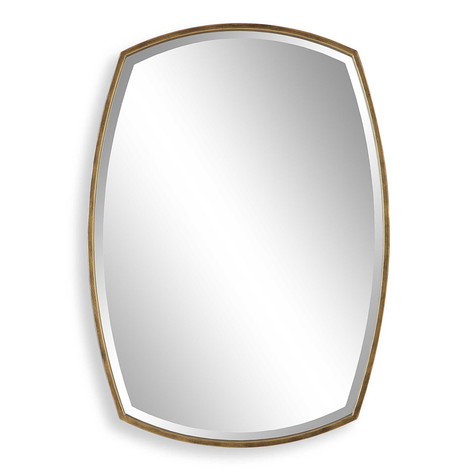 American Home Furniture Uttermost Varenna Aged Gold Vanity Mirror