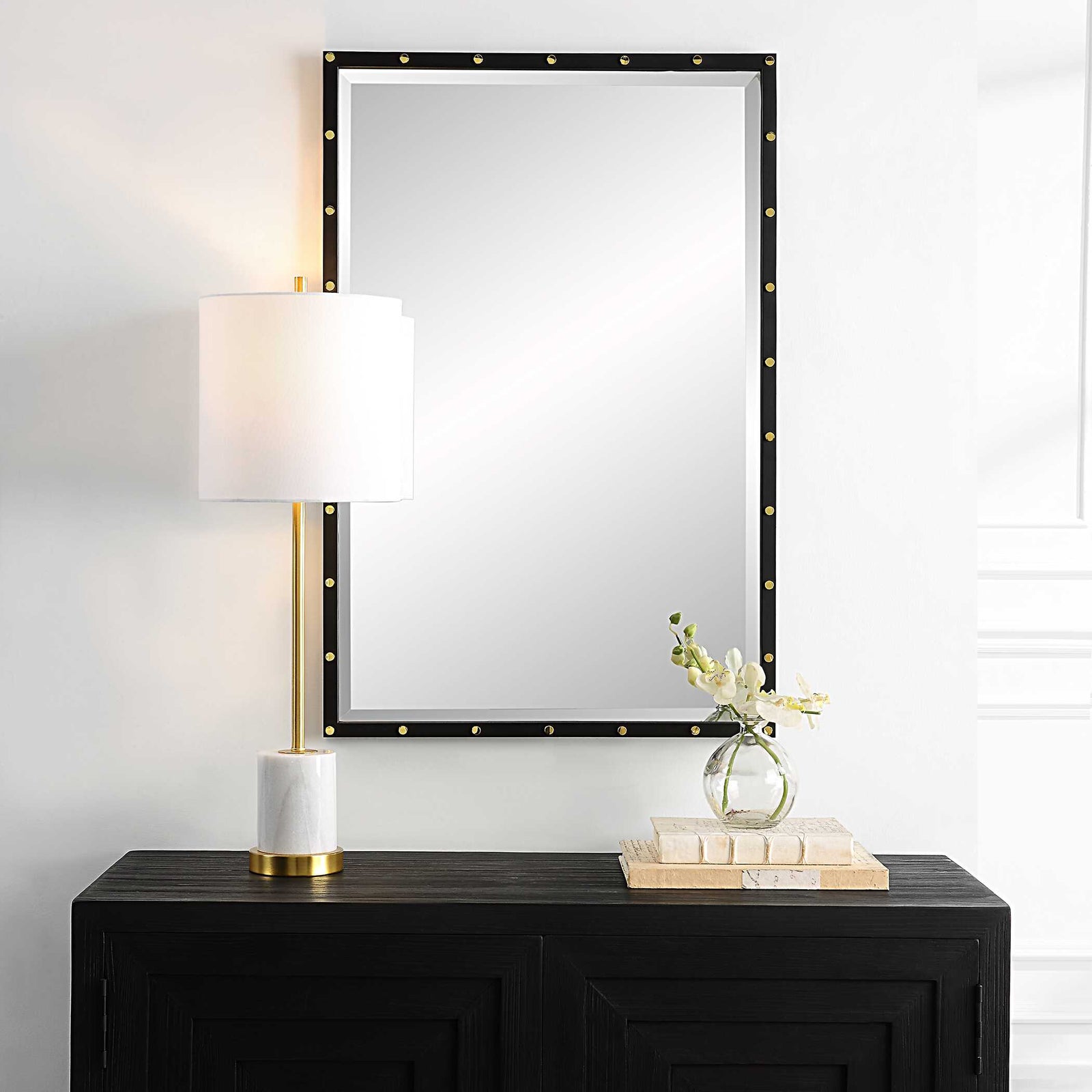 American Home Furniture Uttermost Benedo Industrial Vanity Mirror