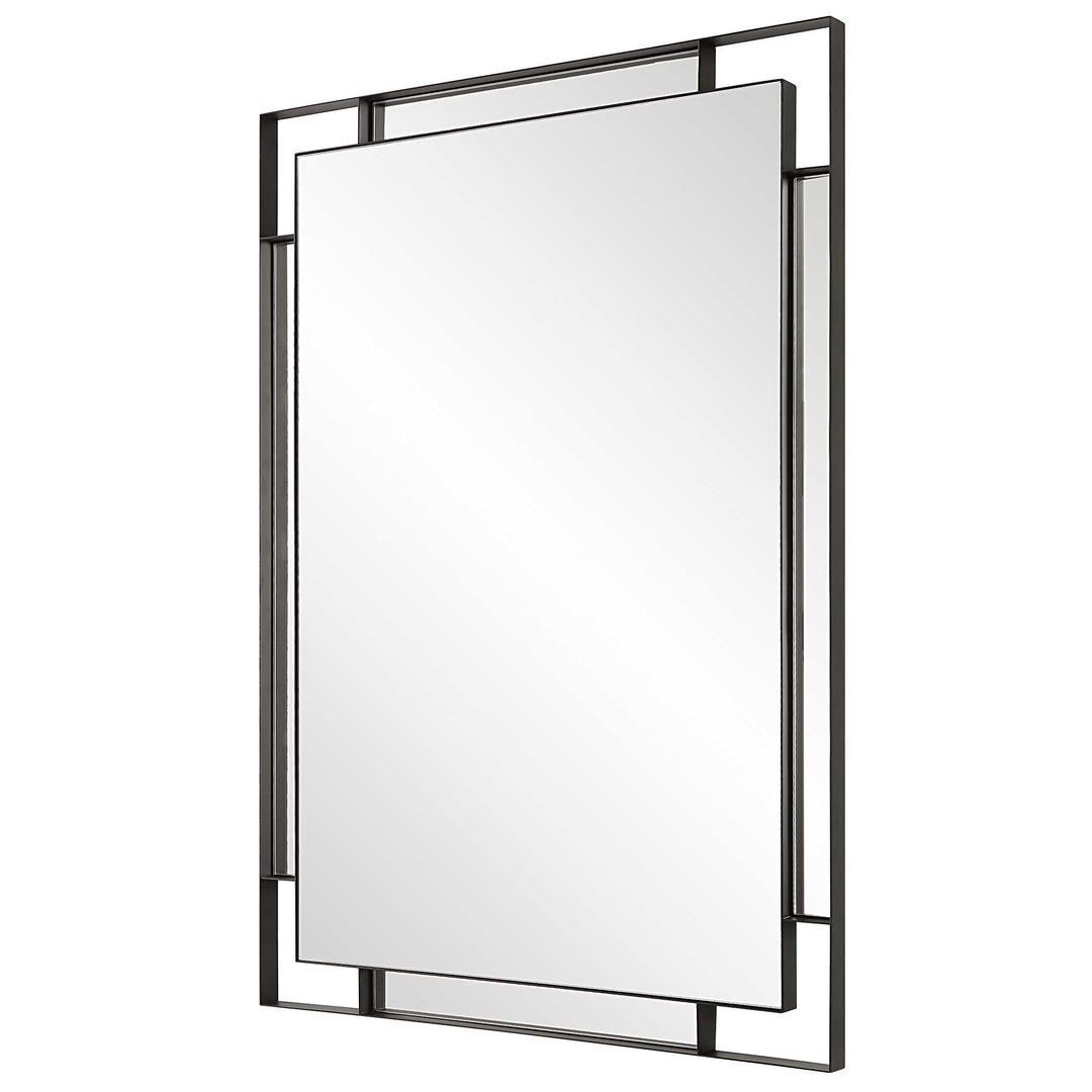 American Home Furniture Uttermost Stellan Black Mirror