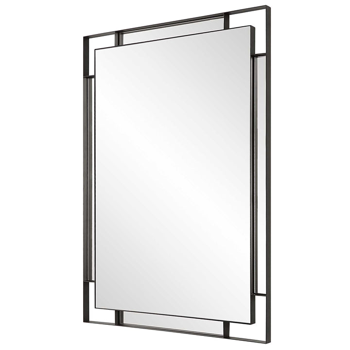 American Home Furniture Uttermost Stellan Black Mirror