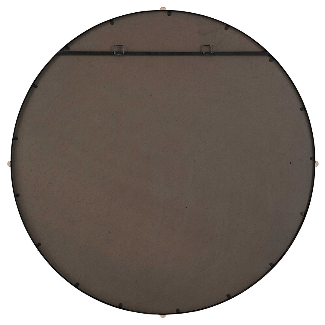 American Home Furniture Uttermost Bonded Round Black Mirror