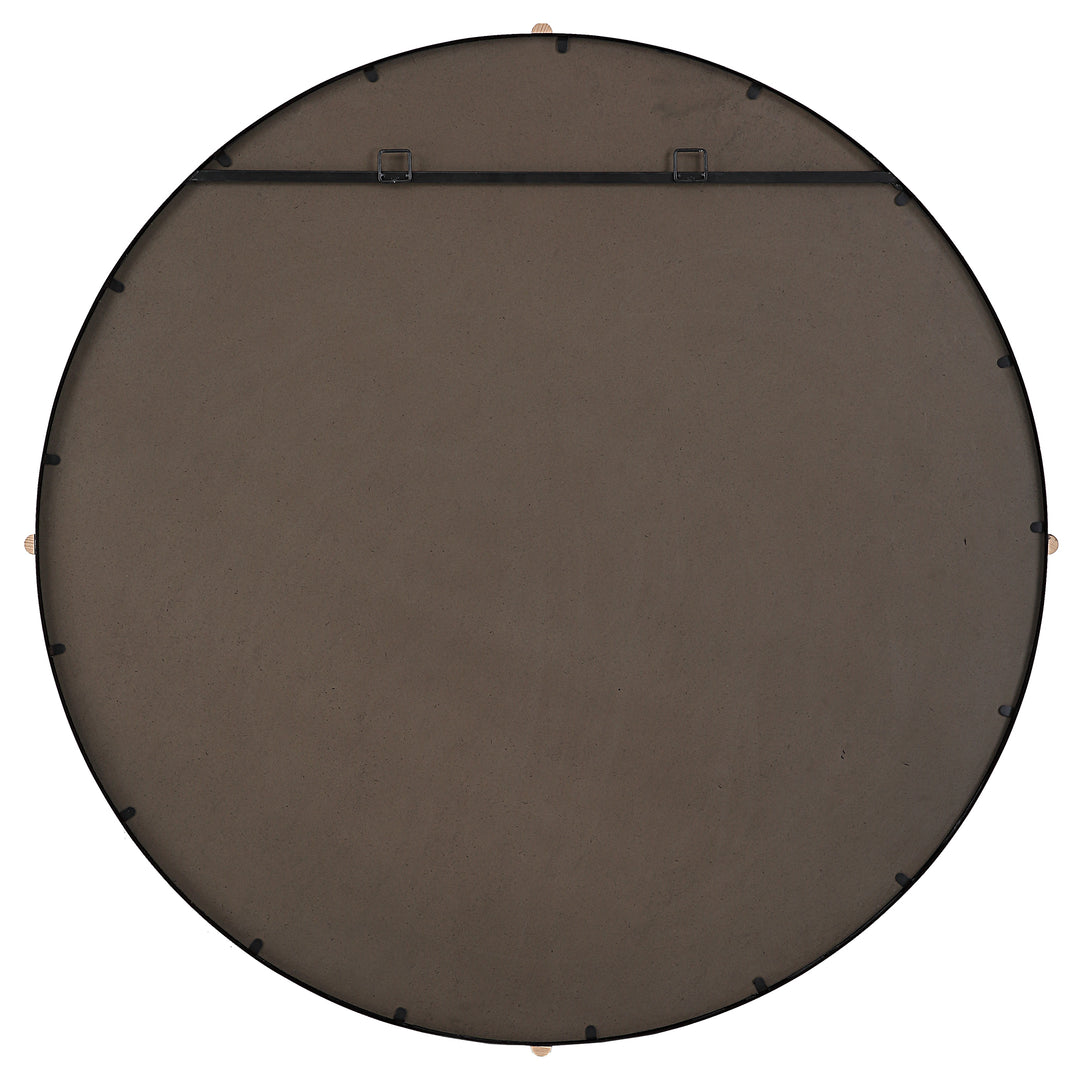 American Home Furniture Uttermost Bonded Round Black Mirror
