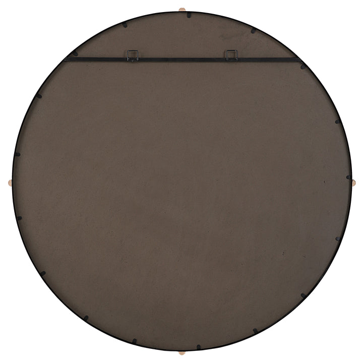 American Home Furniture Uttermost Bonded Round Black Mirror
