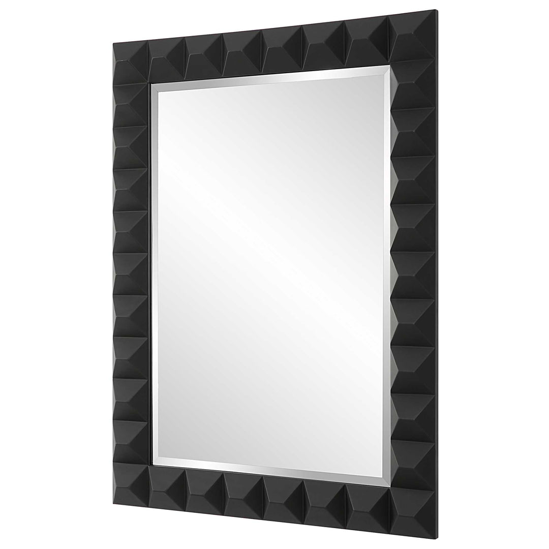 American Home Furniture Uttermost Studded Black Mirror