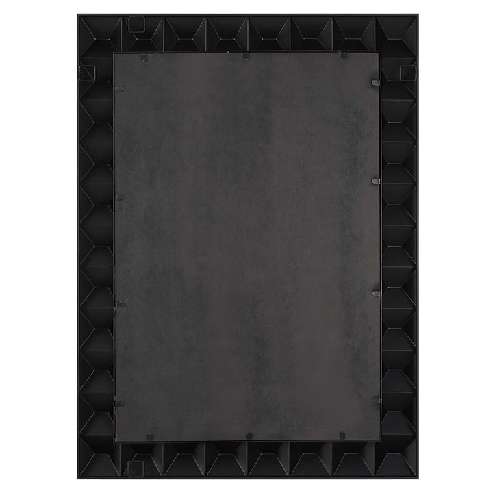 American Home Furniture Uttermost Studded Black Mirror