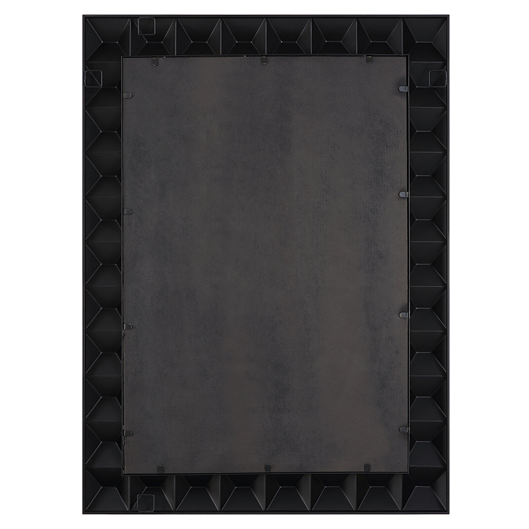 American Home Furniture Uttermost Studded Black Mirror