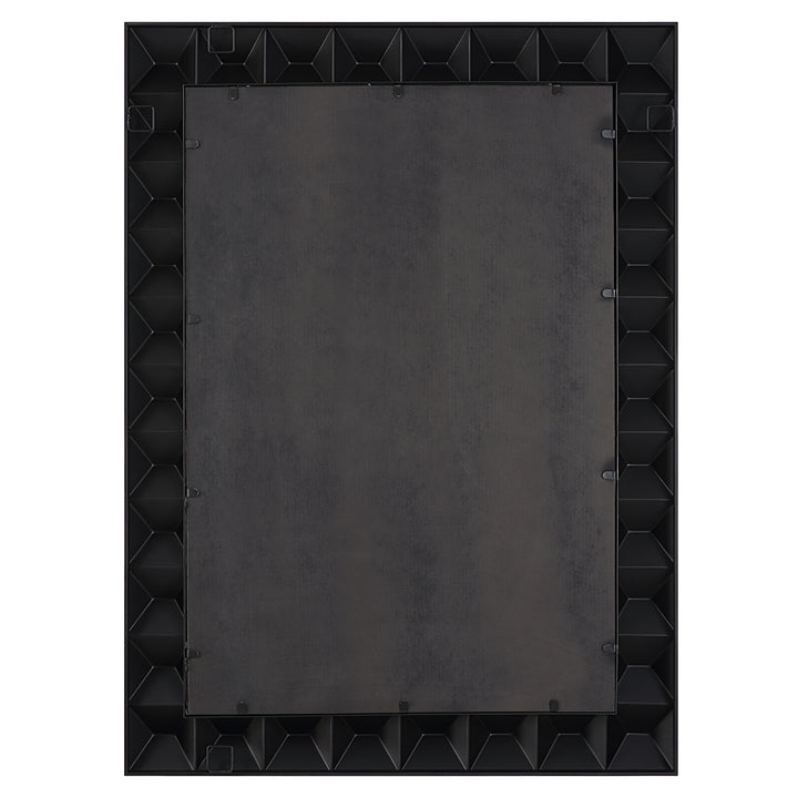 American Home Furniture Uttermost Studded Black Mirror