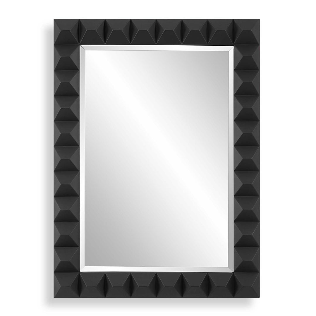 Studded Black Mirror - AmericanHomeFurniture