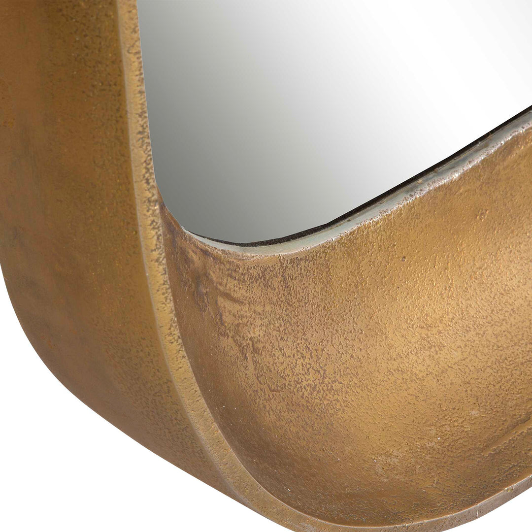 American Home Furniture Uttermost Bradano Brass Arch Mirror