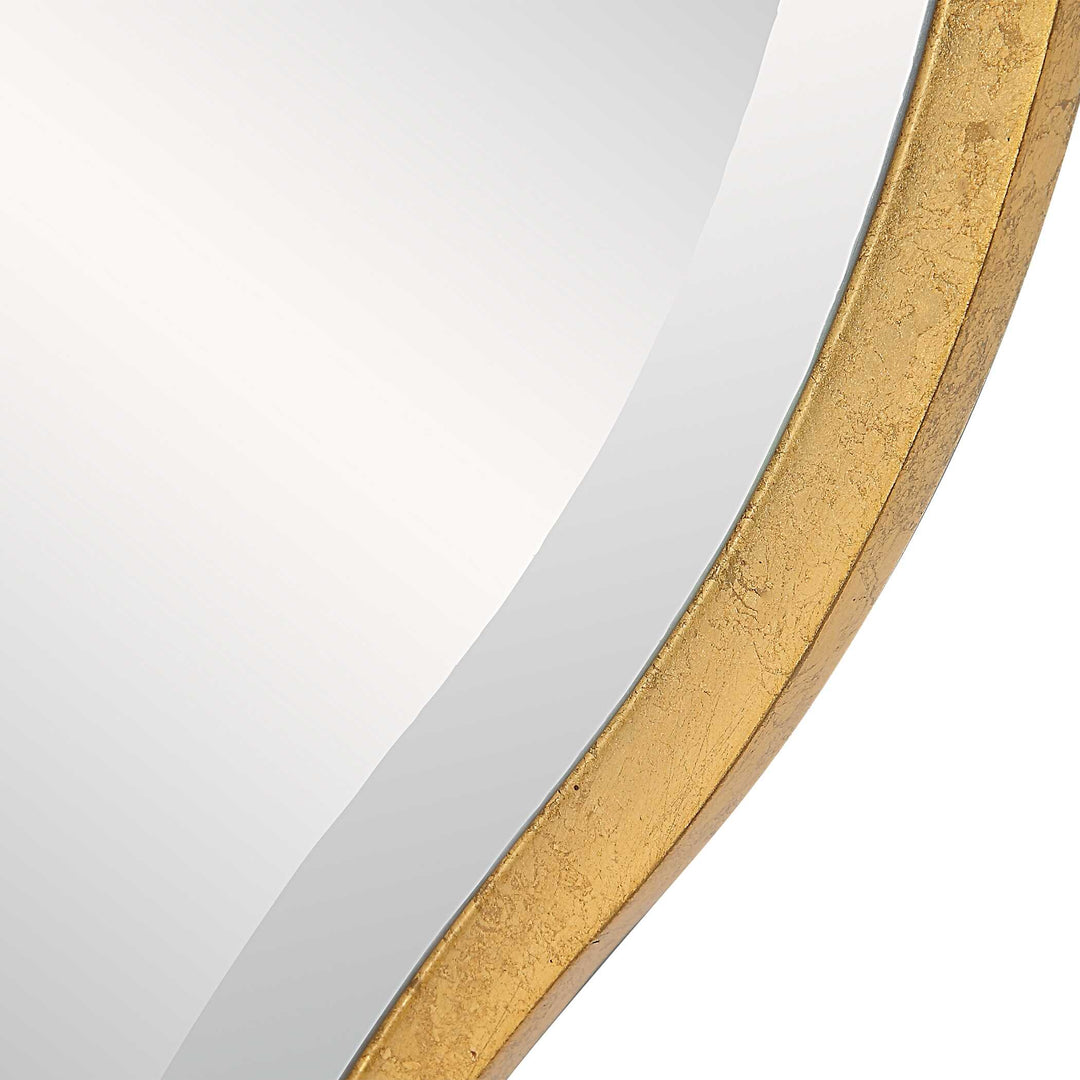 American Home Furniture Uttermost Aneta Large Gold Round Mirror