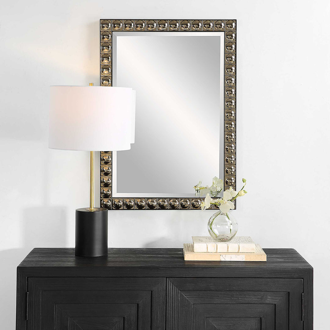 American Home Furniture Uttermost Silvio Tiled Vanity Mirror