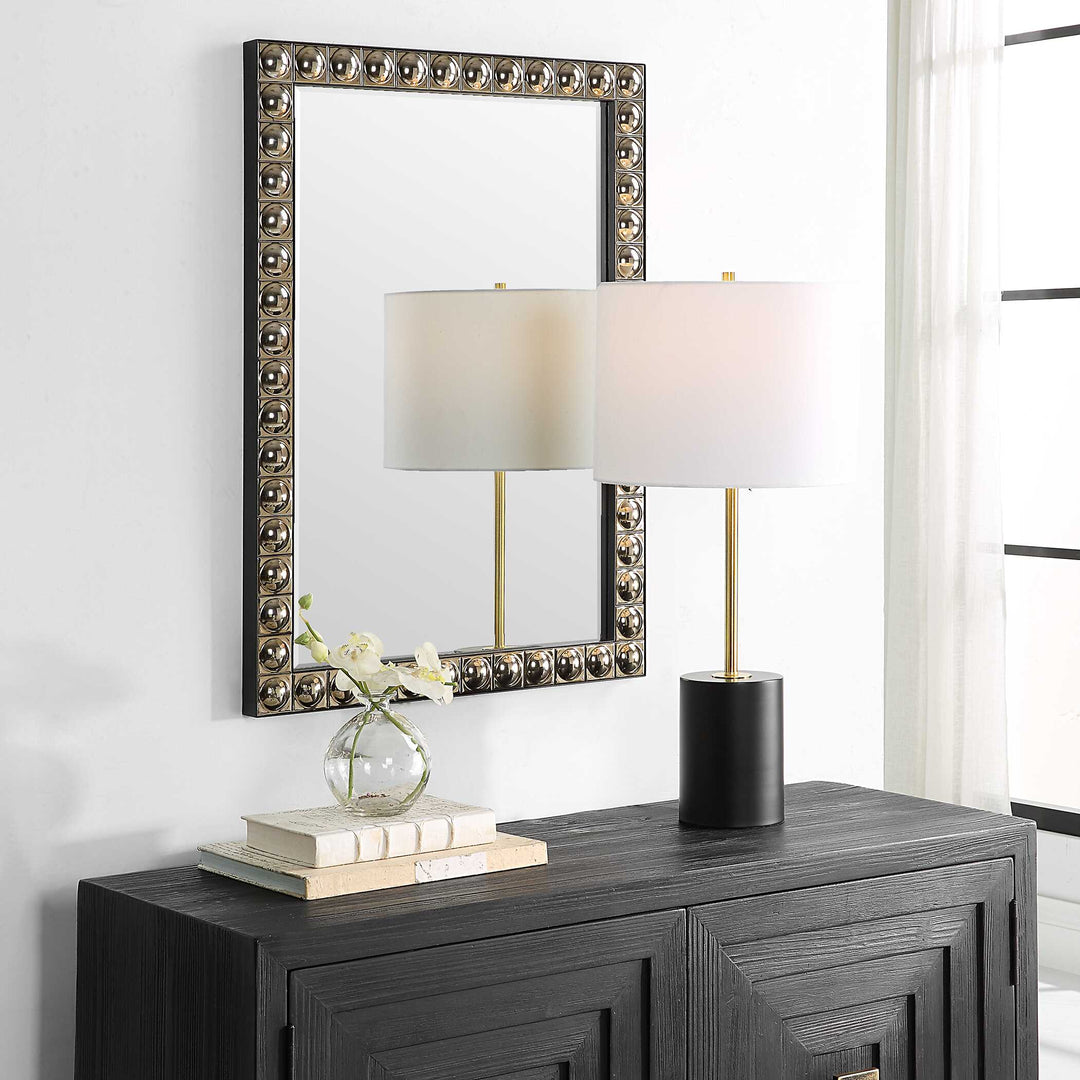 American Home Furniture Uttermost Silvio Tiled Vanity Mirror