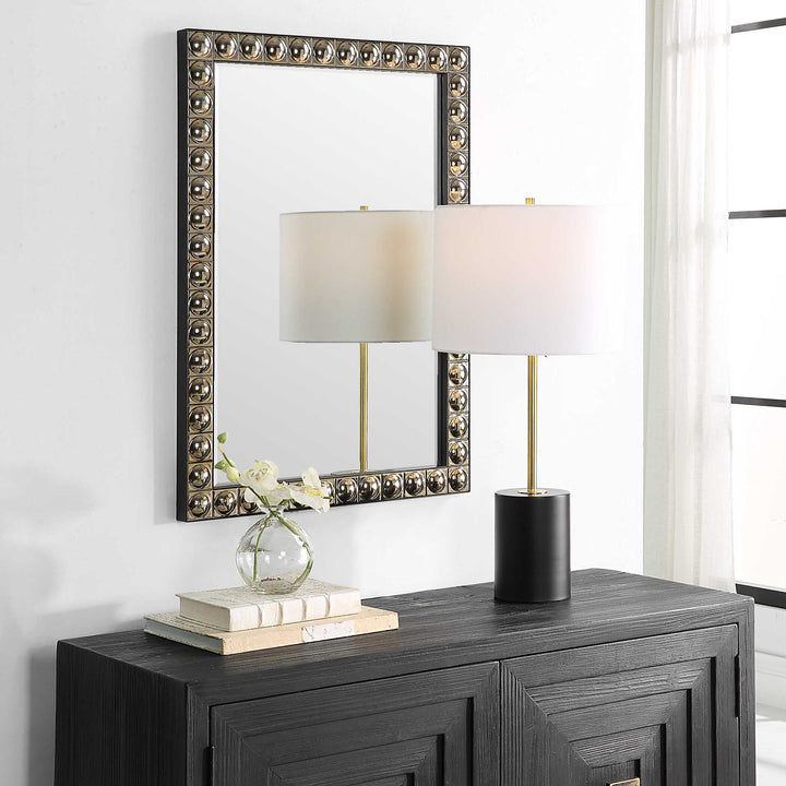 American Home Furniture Uttermost Silvio Tiled Vanity Mirror