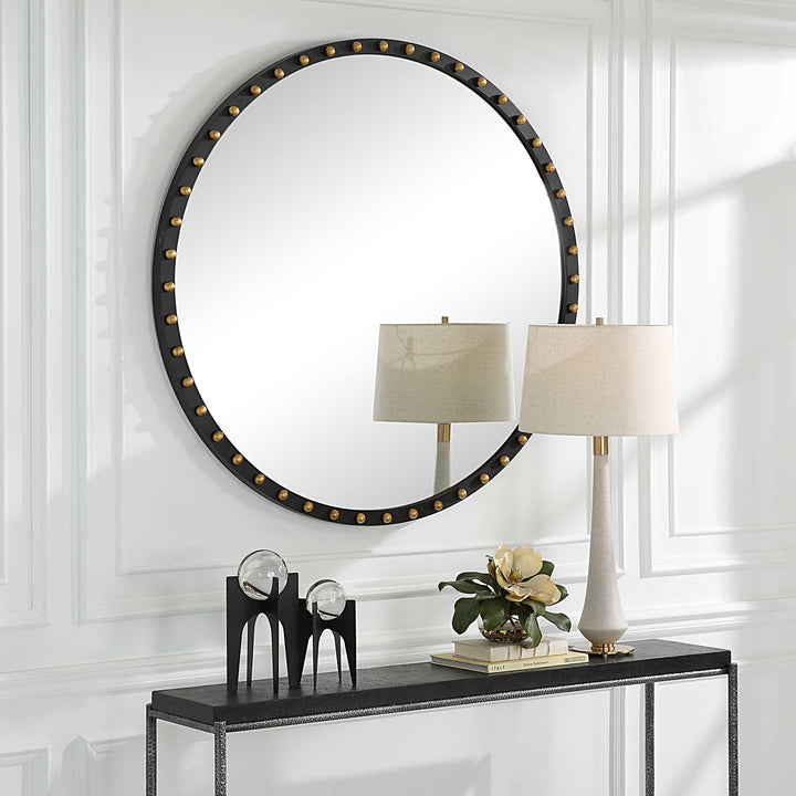 American Home Furniture Uttermost Sele Oversized Round Mirror