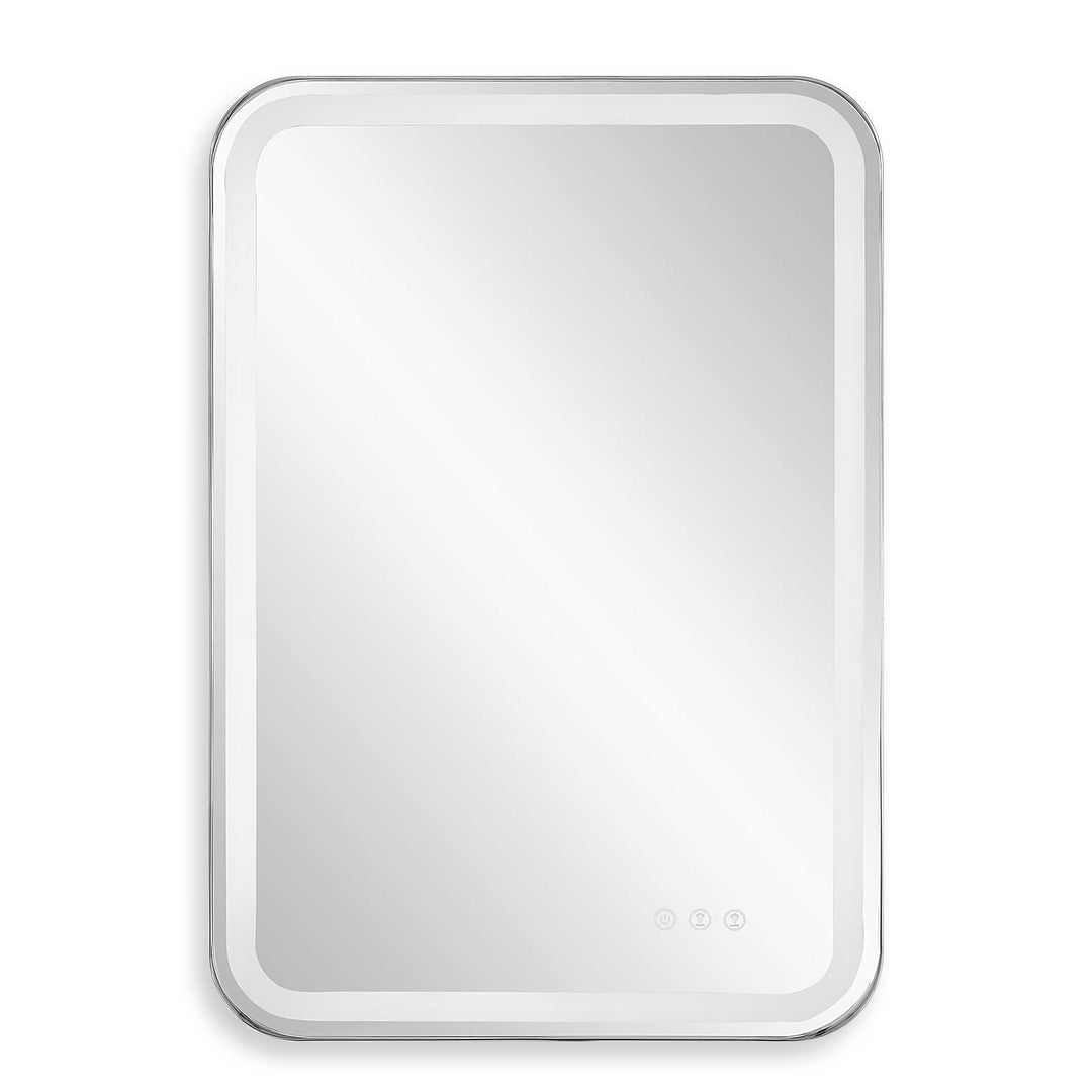 American Home Furniture Uttermost Crofton Lighted Black Large Mirror