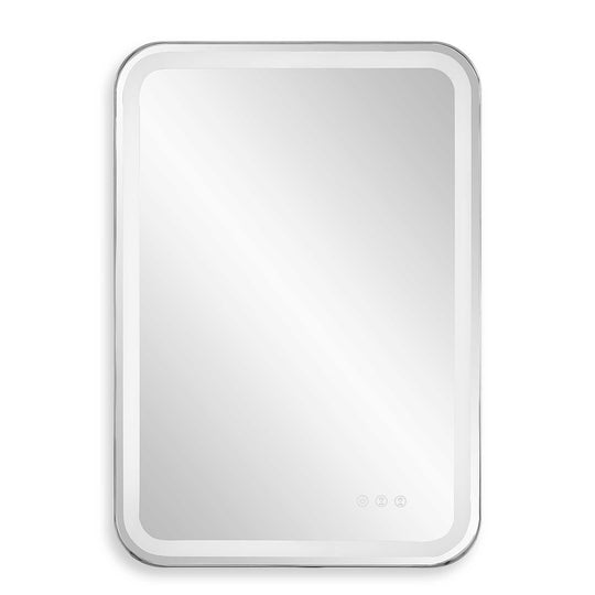 American Home Furniture Uttermost Crofton Lighted Black Large Mirror