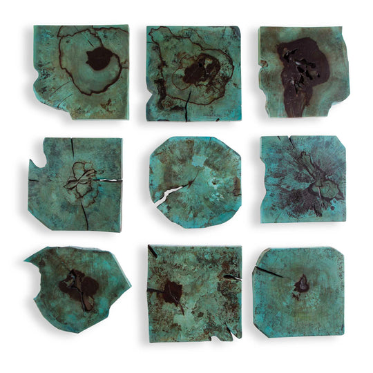 American Home Furniture Uttermost Bahati Wood Wall Décor In Blue Set of 9