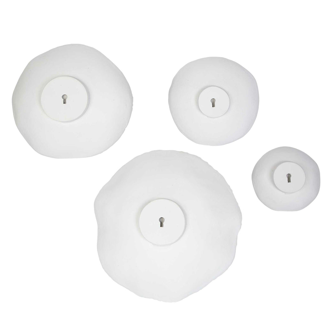 American Home Furniture Uttermost Lucky Coins White Metal Wall Bowls Set of 4