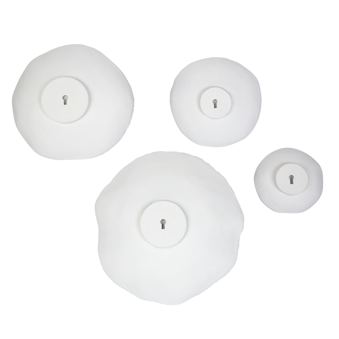 American Home Furniture Uttermost Lucky Coins White Metal Wall Bowls Set of 4
