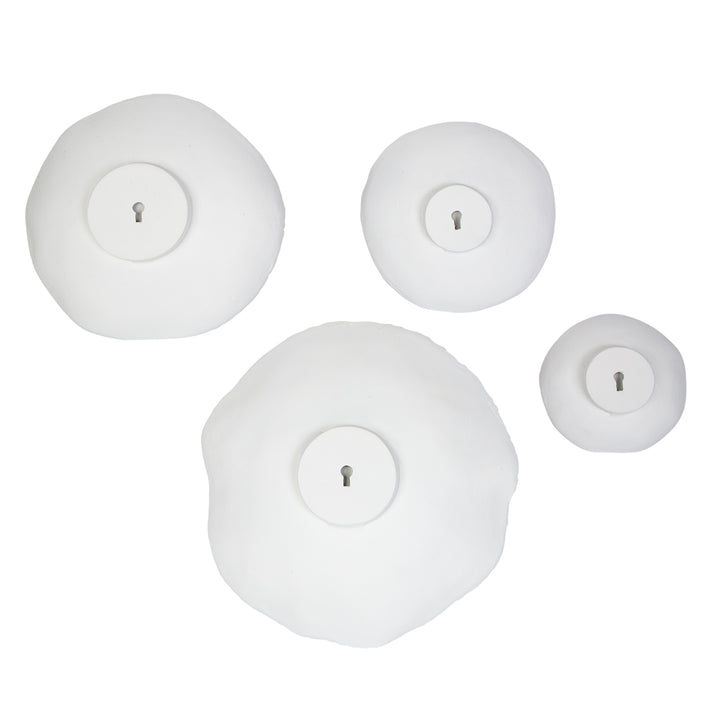 American Home Furniture Uttermost Lucky Coins White Metal Wall Bowls Set of 4