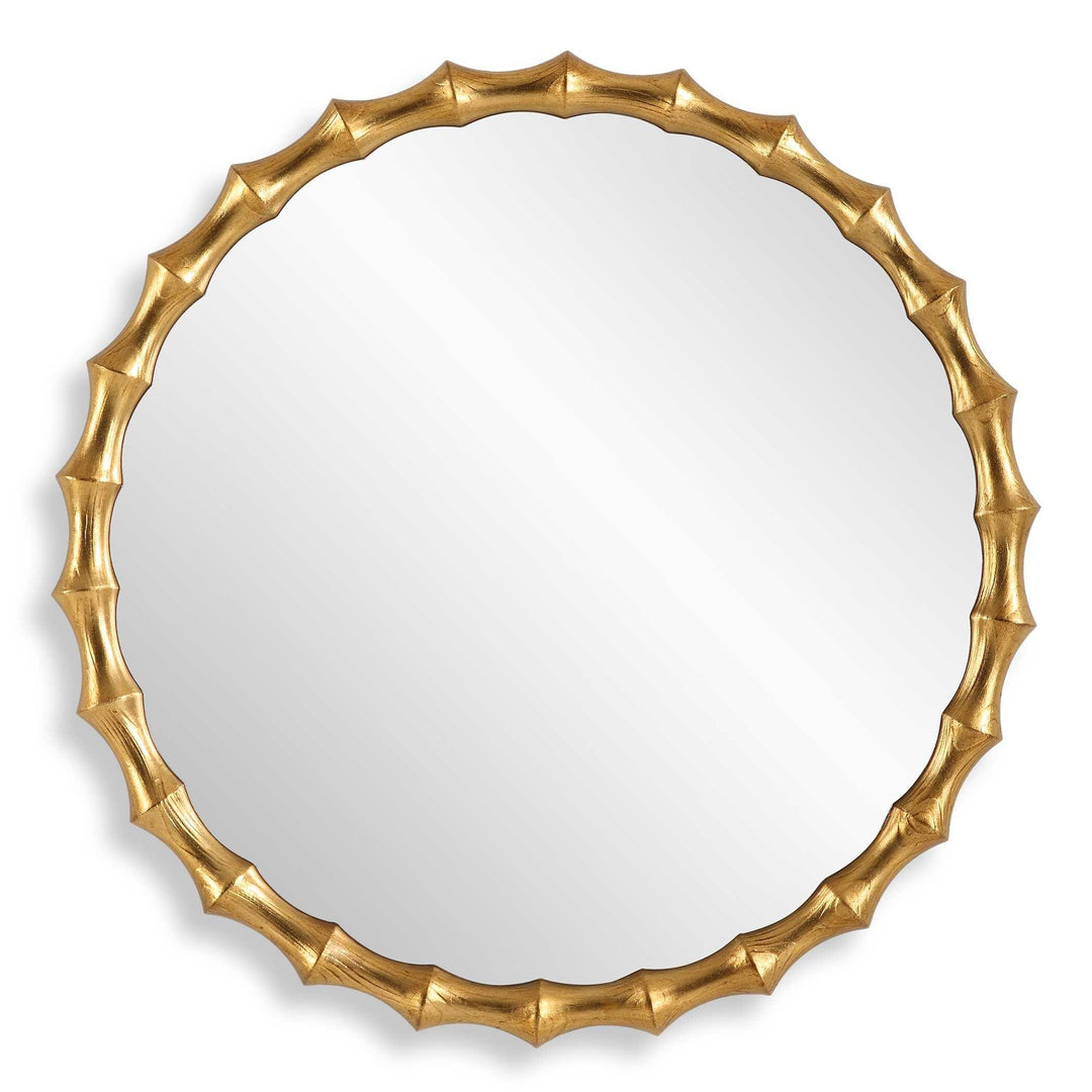 Nacala Round Gold Mirror - AmericanHomeFurniture