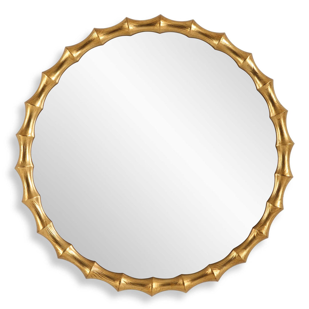 American Home Furniture Uttermost Nacala Round Gold Mirror