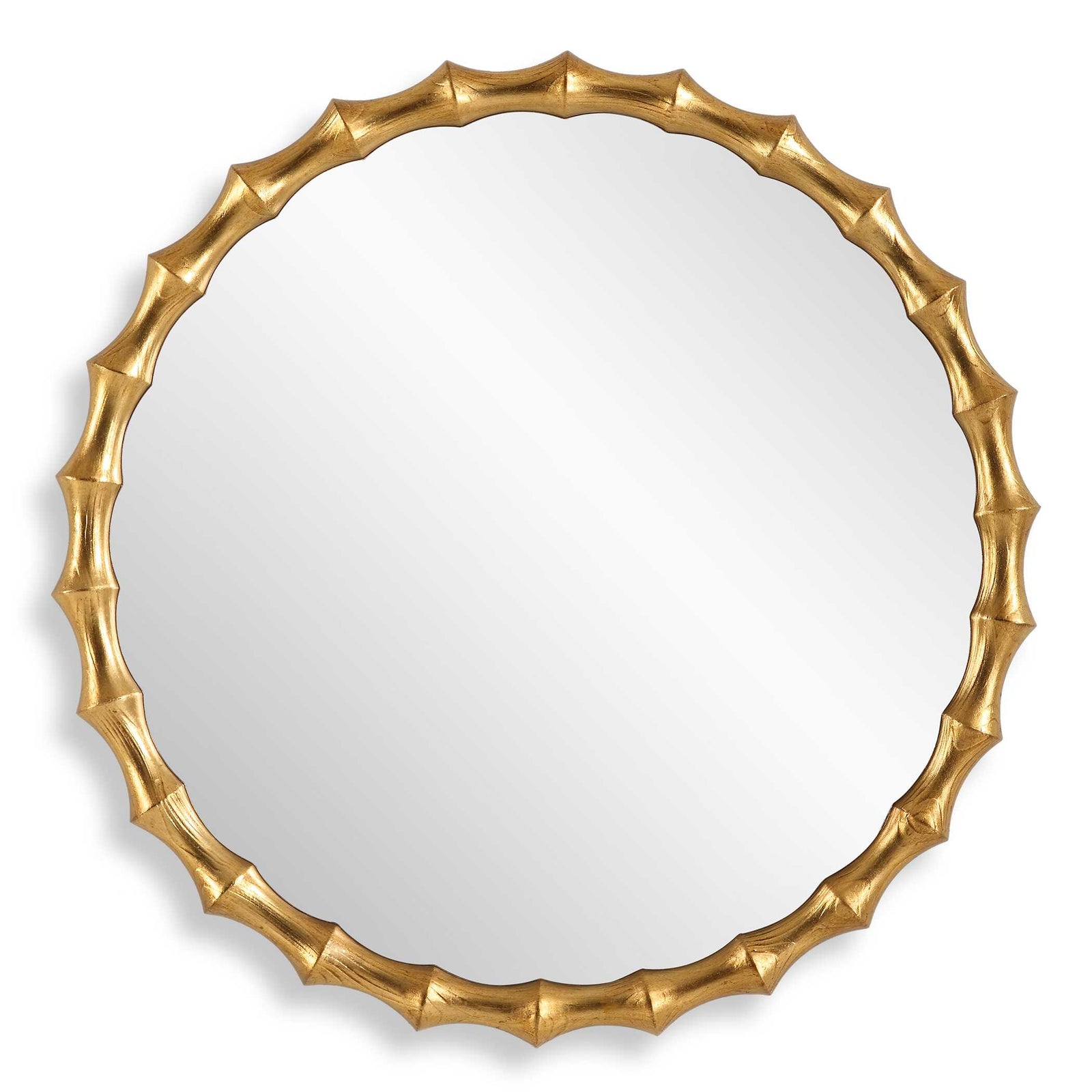American Home Furniture Uttermost Nacala Round Gold Mirror