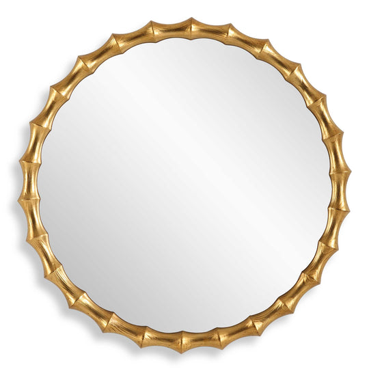 American Home Furniture Uttermost Nacala Round Gold Mirror