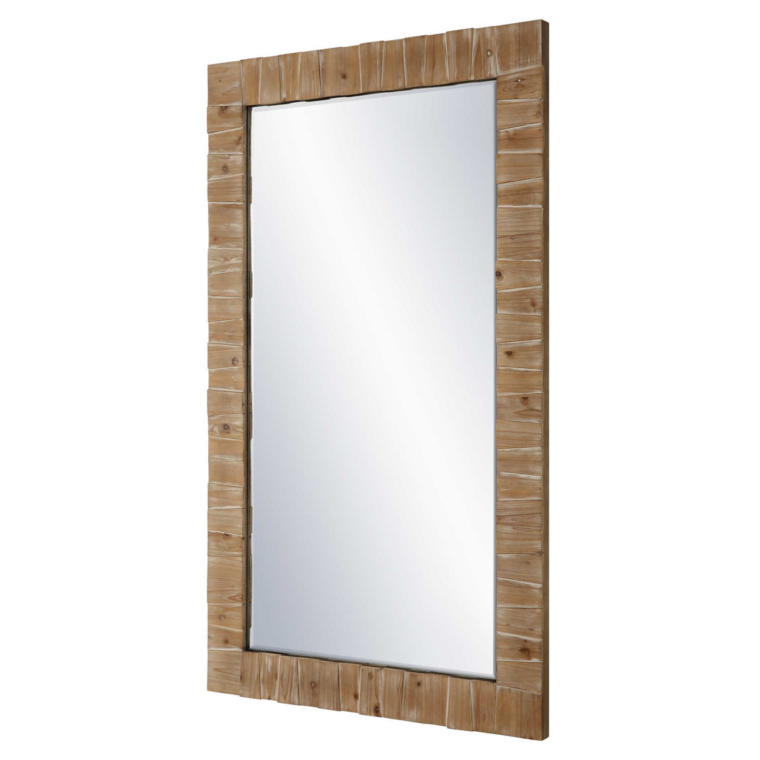American Home Furniture Uttermost Ayanna Gray Washed Wood Mirror