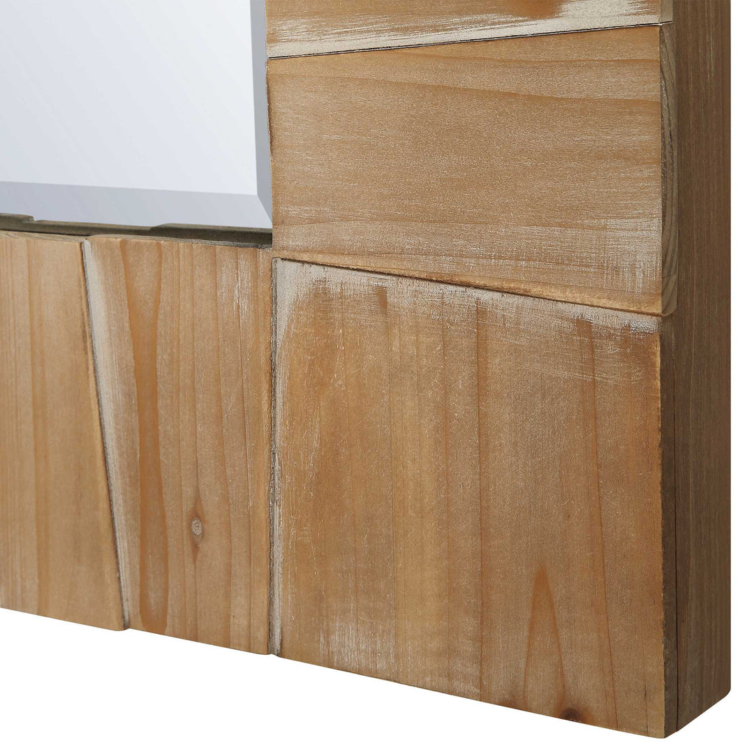 American Home Furniture Uttermost Ayanna Gray Washed Wood Mirror