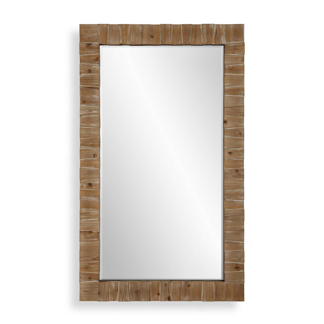 Ayanna Gray Washed Wood Mirror - AmericanHomeFurniture