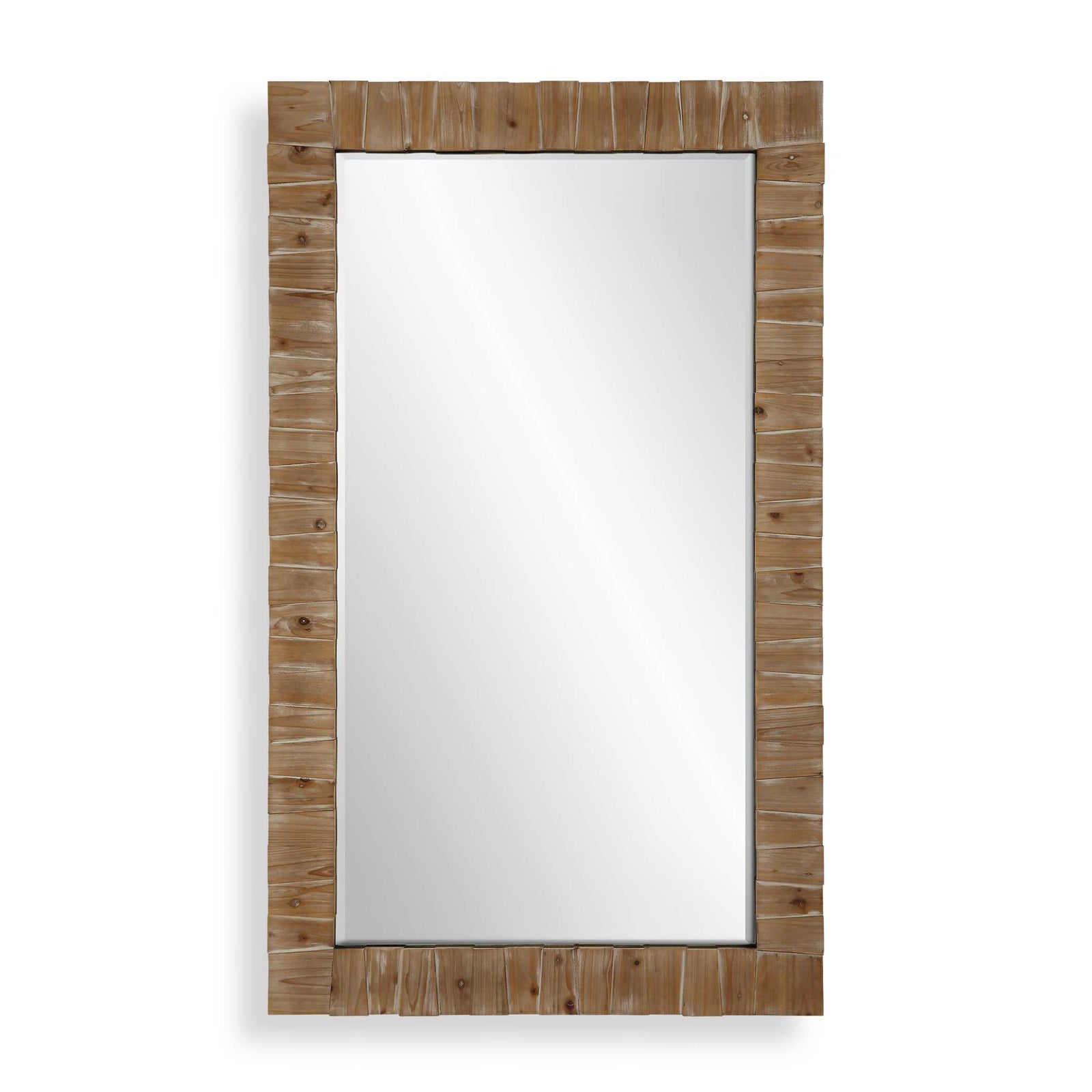 American Home Furniture Uttermost Ayanna Gray Washed Wood Mirror
