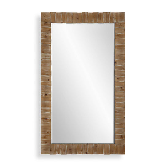 American Home Furniture Uttermost Ayanna Gray Washed Wood Mirror