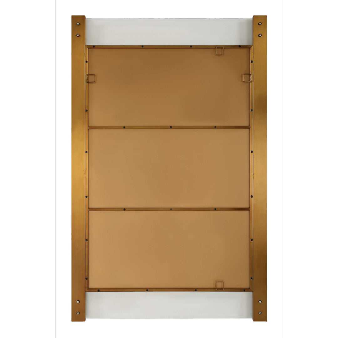 American Home Furniture Uttermost Nera Plated Brass Mirror
