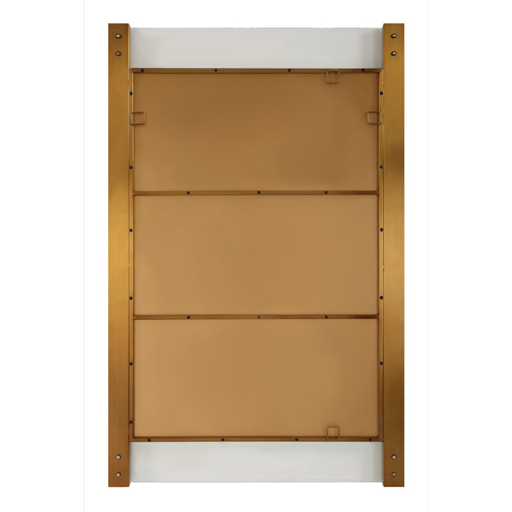 American Home Furniture Uttermost Nera Plated Brass Mirror