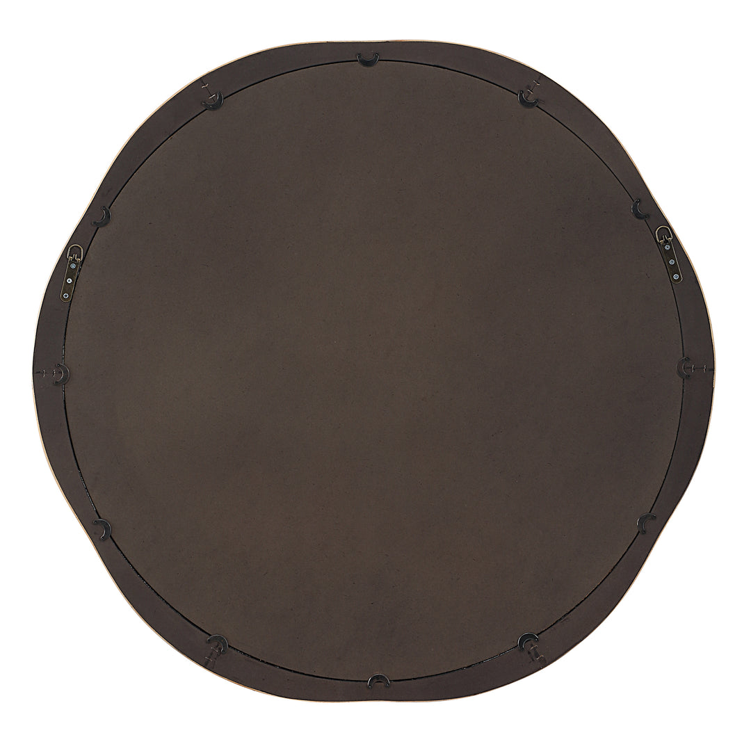 American Home Furniture Uttermost Salina Round Bamboo Mirror