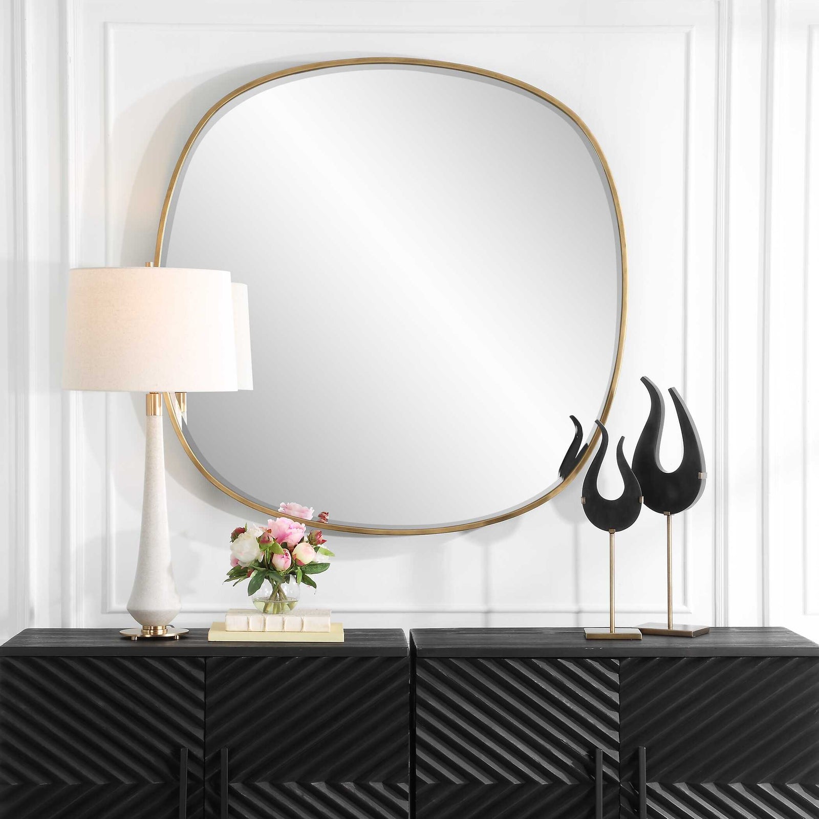American Home Furniture Uttermost Webster Antique Gold Mirror