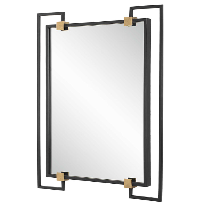American Home Furniture Uttermost Ivey Rectangle Industrial Mirror