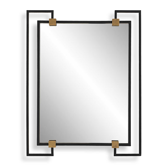 American Home Furniture Uttermost Ivey Rectangle Industrial Mirror