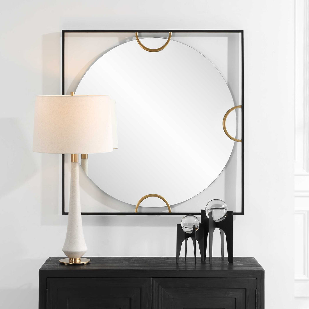 American Home Furniture Uttermost Hinson Square Mirror