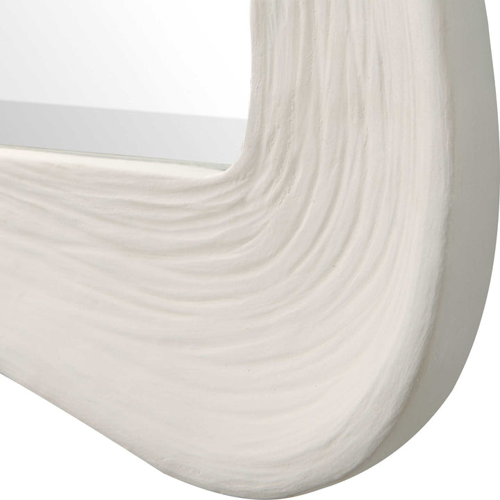 American Home Furniture Uttermost Whitehaven Wavy Rectangle Mirror